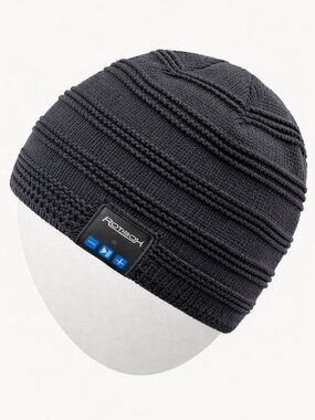 RotiBox Bluetooth Beanie Wireless Headphone Music Dark Gray Knit Hat Unisex OS
